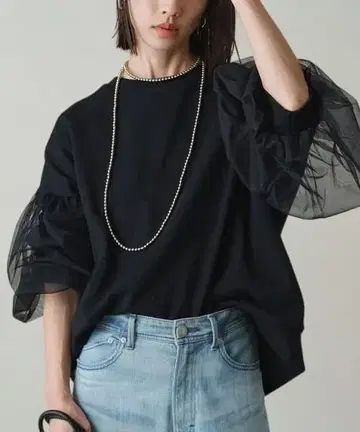 라운지 드레스 튤 맨투맨 풀오버