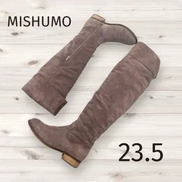 MISHUMO 미슈모 스웨이드 롱 부츠 니하이 브라운 계열 23.5
