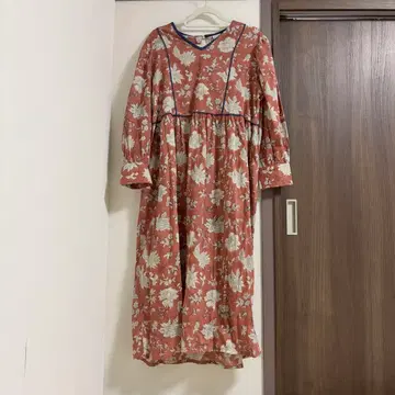 택 포함 새상품 꽃무늬 조인트 원피스 인도산