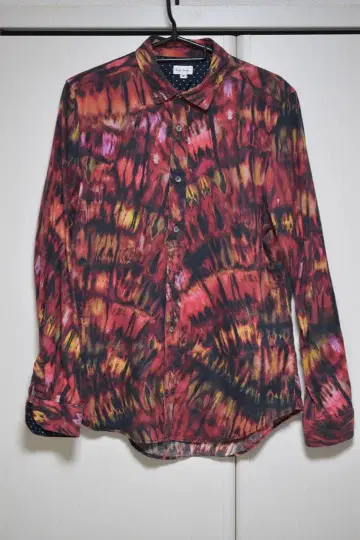 [ 구제 한정판! ] 폴스미스 캐주얼 셔츠 M 사이즈 빨간색 패턴!!