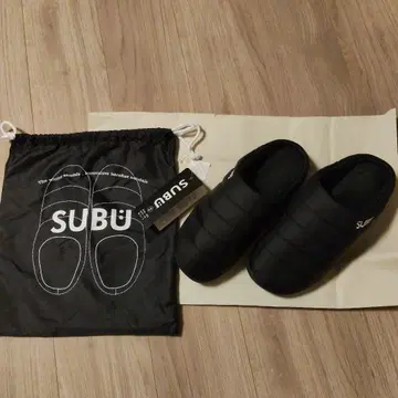 SUBU 블랙 샌들 수납 봉투 포함