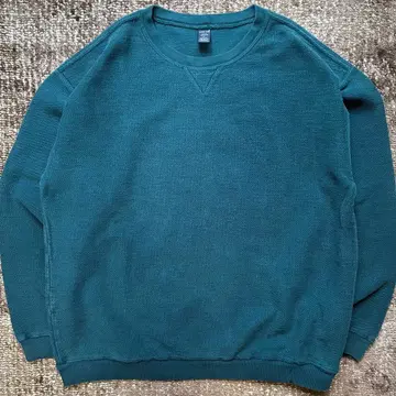 랜즈엔드 LANDS' END USA 코튼 니트 터콰이즈 L