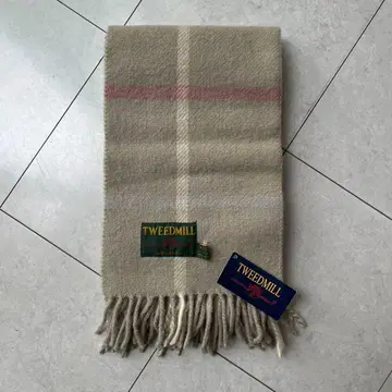 새상품 TWEEDMILL 체크 무늬 머플러 스톨 울