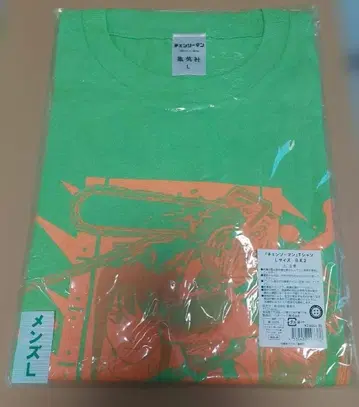 체인소 맨 T셔츠 남성용 L사이즈 점프샵 원작 그림
