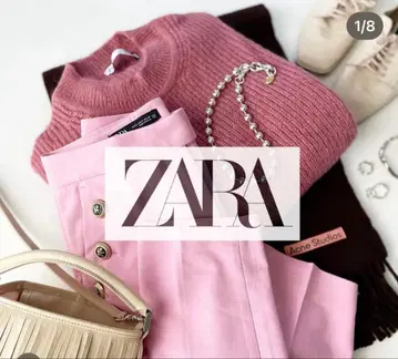 핑크 니트 스웨터 긴팔