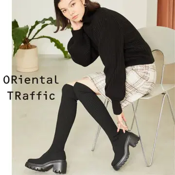 [ ORiental TRaffic ] 통굽 삭스 니하이 부츠
