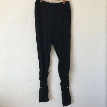 블랙 레이스 팬츠