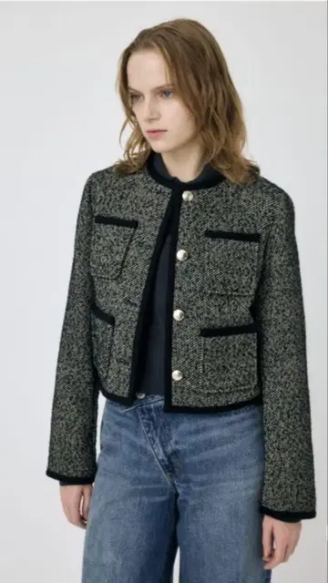 [ 새상품급 ] MOUSSY 클래식 트위드 자켓 CLASSIC TWEED