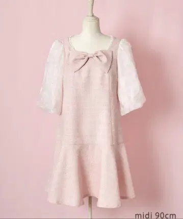 mellfy memory Hug me 리본 원피스 기장 90