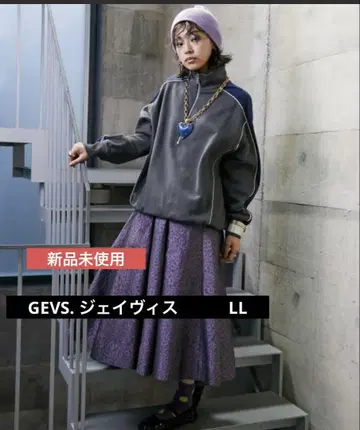 GEVS. 제이비스 이소재 사용 하이넥 티셔츠 차콜 LL