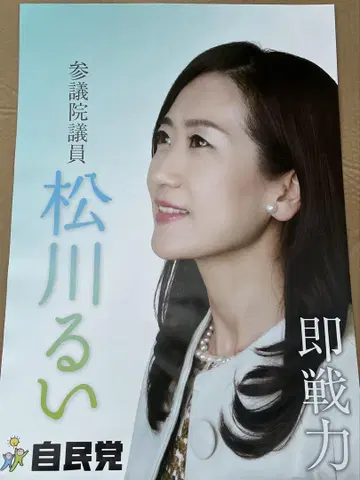 마츠카와 루이 참의원 의원 포스터