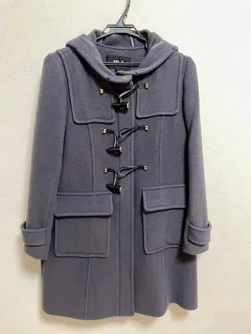 질스튜어트 후드 부착 더플 롱 코트 S(M)