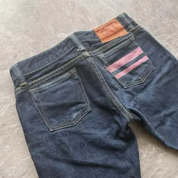 모모타로 진즈 7003SP 셀비지 데님 팬츠 출진 페인트 일본제