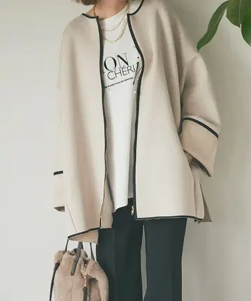 [ 미사용 새상품 택 포함 ] un dix cors 던볼 노카라 자켓
