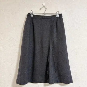 [ 익명 배송 ] 소니아 리키엘 그레이 울 무릎 기장 스커트