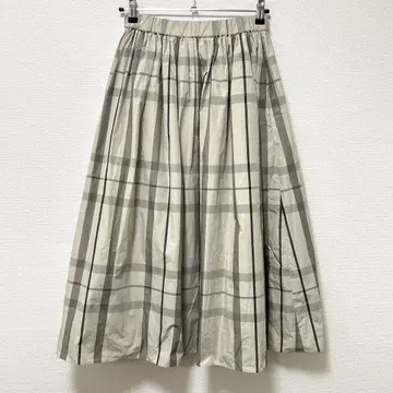 UNITED ARROWS 체크 타프타 개더 스커트 타프타 스커트