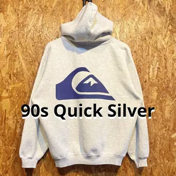 90s Quick Silver 후드티 퀵실버 빅 로고 가슴 로고