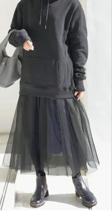 KEYUCA 샴브레이 샤샤 스커트 허리밴딩