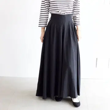 [ foufou ] 린넨 플레어 스커트