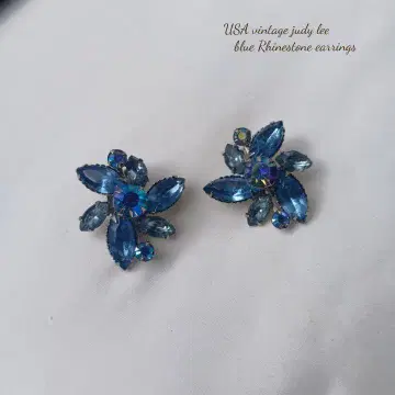 USA vintage 60's judy lee 블루 마키스 귀찌
