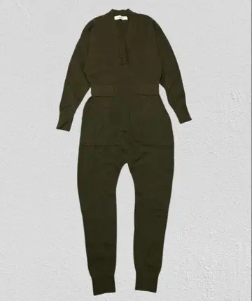 LAGUNAMOON 점프수트 올인원 니트 V넥 S