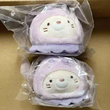 스미코구라시 새상품 고양이 봉제 인형 수족관 2개 키링