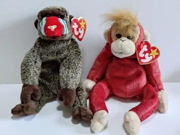 ty 비니 베이비 봉제 인형 망토 개코원숭이 침팬지