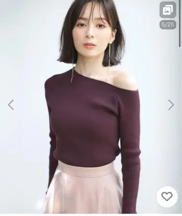 익명 배송 anuans 비대칭 리브 니트