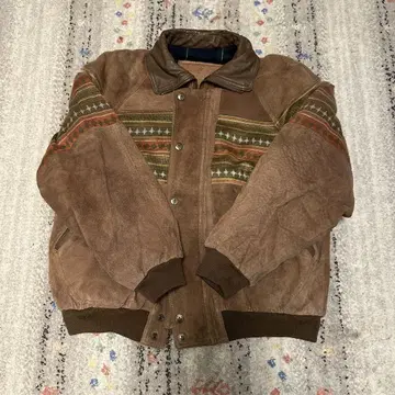 돈피 자켓 스웨이드 자켓 보아 안감 체크