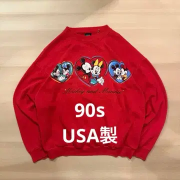 90s USA 제 디즈니 맨투맨 미키와 미니 레드