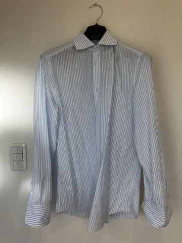 BRUNELLO CUCINELLI 스트라이프 긴팔 셔츠