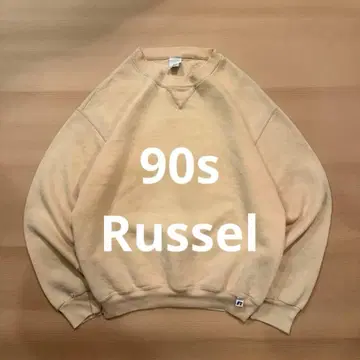 90s Russel USA제 맨투맨 베이지