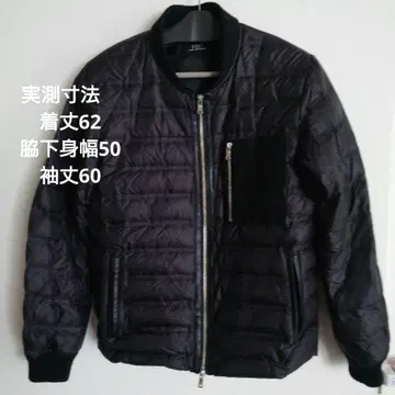 5351 POUR LES HOMMES 얇은 소재 블랙 다운 자켓 S