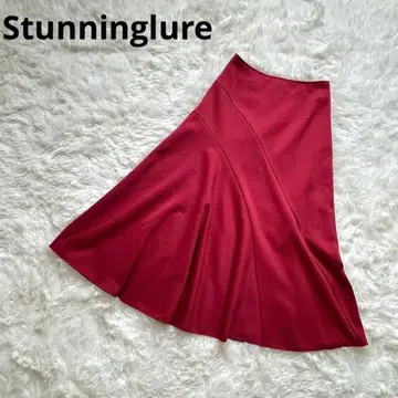 Stunning lure 와인 레드 댄스 플레어 스커트 머메이드