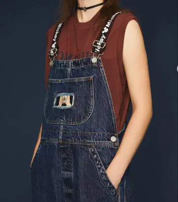 moussy 미키 콜라보 오버롤