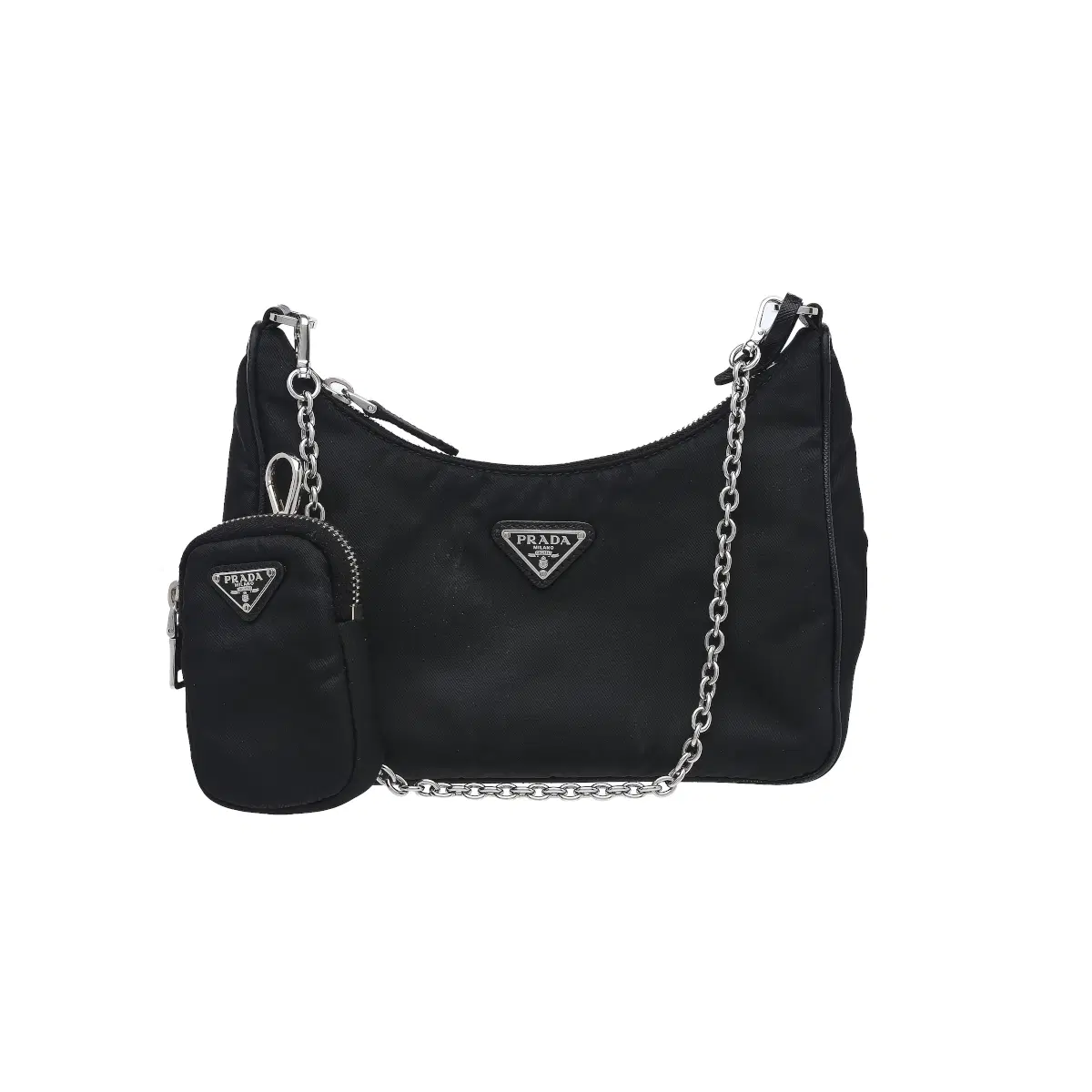 Prada Re-Edition 2005 Saffiano & Rina Nylon Shoulder Bag Black