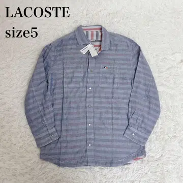 택 포함 미사용 LACOSTE 리버서블 긴소매 셔츠 사이즈 5