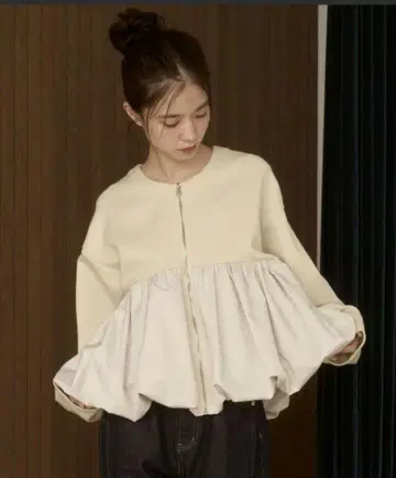 moitytto 발루르 프릴 맨투맨 블루종