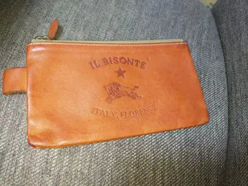 IL BISONTE 가죽 파우치 브라운