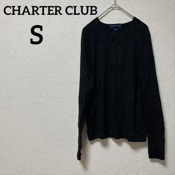 1점 CHARTER CLUB [ S ] 블랙 긴팔 가디건
