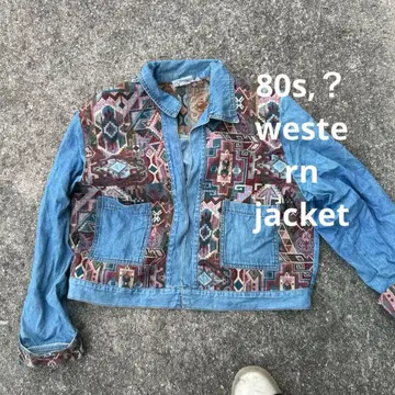 아메카지 셔츠 80s, 짧은 기장의 자켓