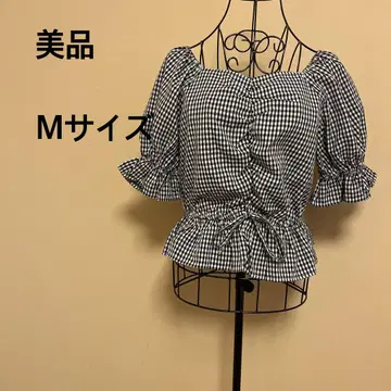 [ 새상품급 ] 여성용/반팔/상의/블랙/화이트/그레이/체크/패턴