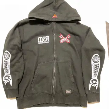 MTH 블랙 집업 후드티
