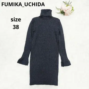 FUMIKA_UCHIDA 후미카우치다 터틀넥 리브 니트 롱 기장