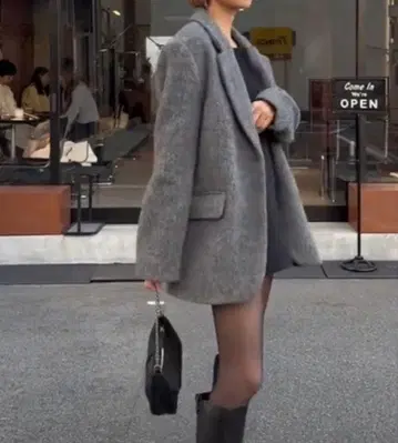 H&M 울 블레이저 그레이