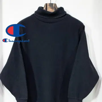 Champion 리버스 위브 터틀넥 맨투맨 M 블랙
