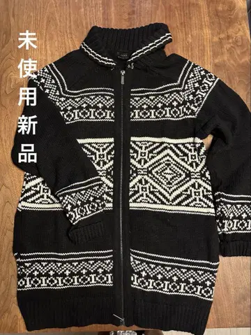 [ 미사용 새상품 ] ZARA 옷깃 니트 코트 더블 지퍼 XL