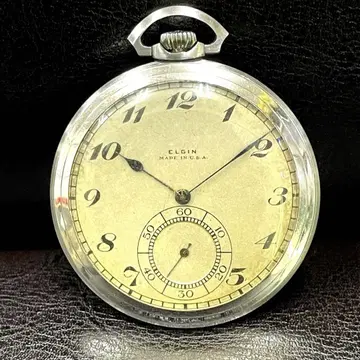 ELGIN 엘진 수동 와인딩 앤티크 회중시계 작동품