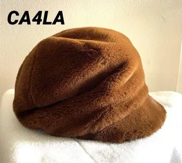 CA4LA [새상품급] 브라운 퍼 헌팅 캡 (일본제)