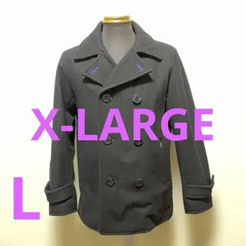 X-LARGE 울 피코트 블랙